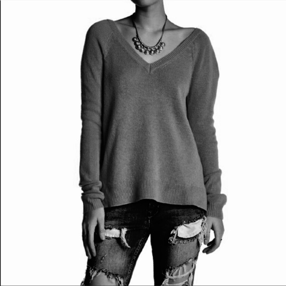 Calypso St Barth Gylden Cashmere Double V-neck Sweater Sz M - Picture 3 of 11